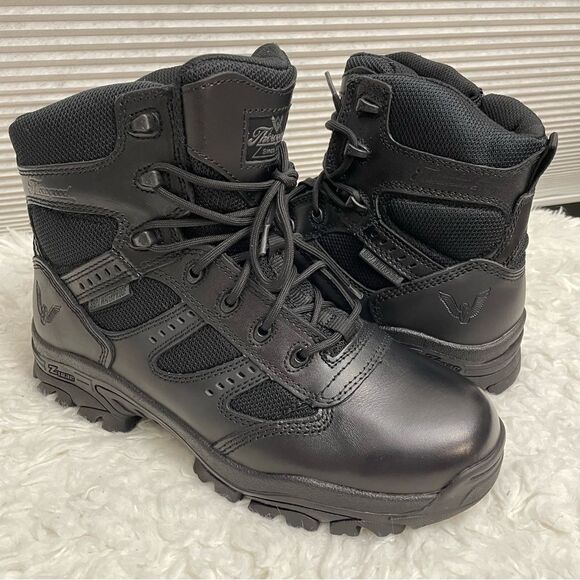 THOROGOOD DEUCE Z TRAC 6” WATERPROOF SIDE ZIP ANKLE BOOTS/WORK SHOES 9.5 W/ 7.5M